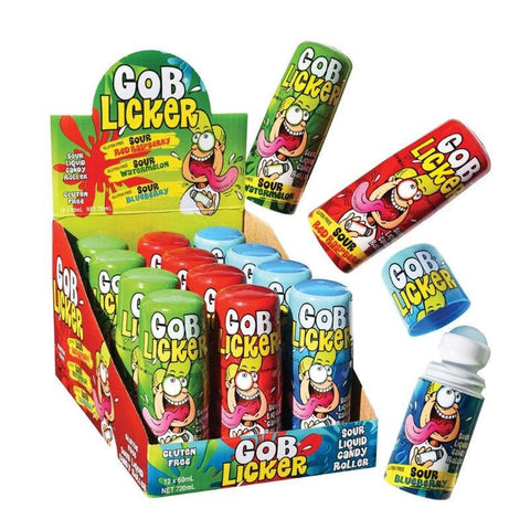 Gob Licker WATERMELON- Sour Candy Roller 60mL (12 pack) - nutsandsweets.com.au