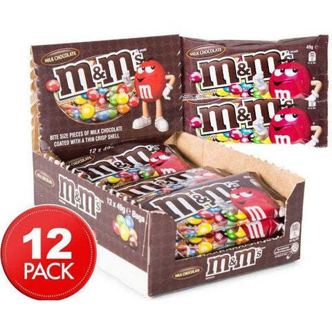 Chocolate M&M Milk 49G X 12 - nutsandsweets.com.au