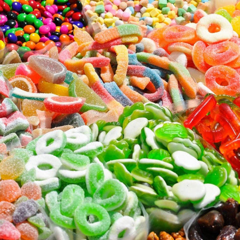 bulk halal lollies, ranging from candy to marshmallows frogs and snakes that look tasty 
