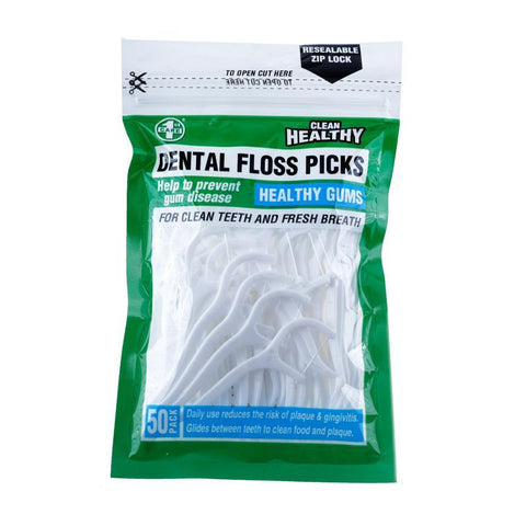 1st Care Dental Floss Picks - Resealable x 50s - nutsandsweets.com.au
