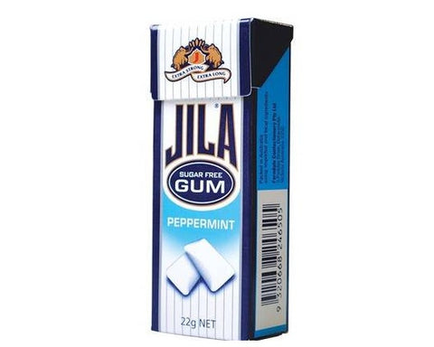 Pack of Jila sugar-free peppermint gum.