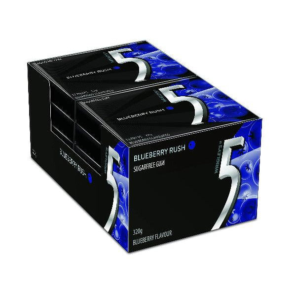 5 Gum - Blueberry Rush 10 PACK (Bulk 32g) - nutsandsweets.com.au