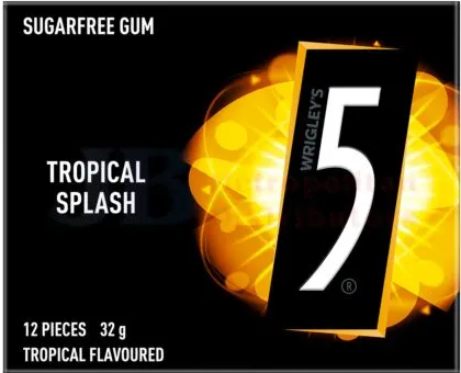 5 Gum - Tropical Splash x 10 PACK (Bulk)