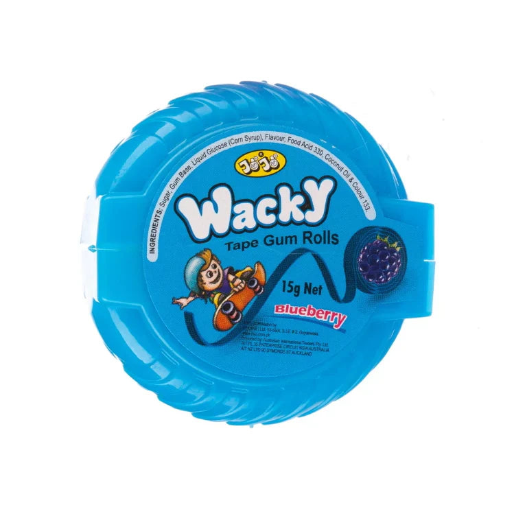 JOJO Wacky Bubblegum Tape Blueberry 36 Pack (15g)