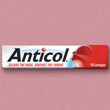 Package of Anticol lozenges for clearing the nose and soothing the throat.