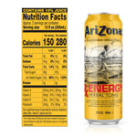 Can of Arizona Energy Herbal Tonic with nutrition facts label.