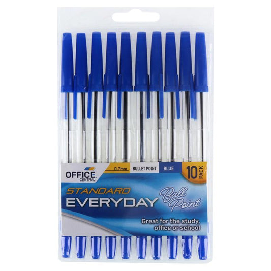 Ballpoint Pen Everyday Standard - Blue 10pk - nutsandsweets.com.au