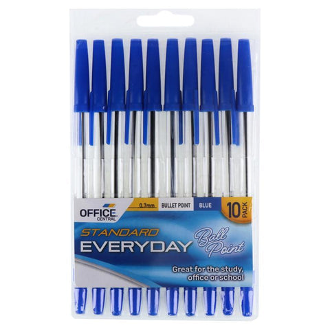 Ballpoint Pen Everyday Standard - Blue 10pk - nutsandsweets.com.au