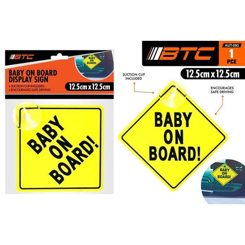 BTC Baby on Board! - Car Display Sign - nutsandsweets.com.au