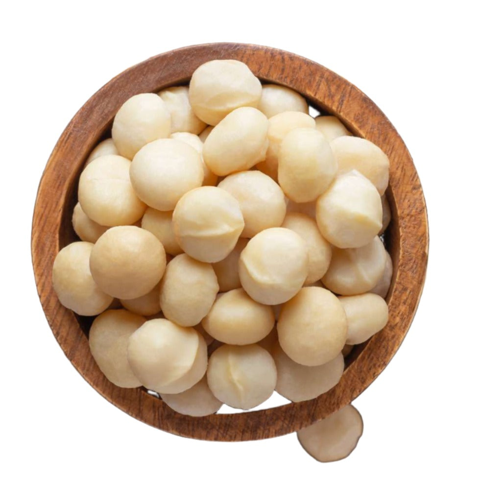 Bowl of macadamia nuts.