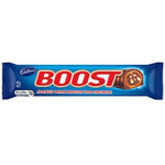 Cadbury Boost chocolate bar wrapper in blue packaging with red lettering.