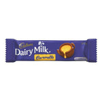 Cadbury Dairy Milk Caramello chocolate bar in purple packaging.