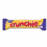 Cadbury Crunchie chocolate bar wrapper in purple and yellow colors.