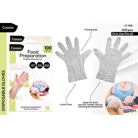 Cassia Disposable Gloves - Food Grade x 100pce - nutsandsweets.com.au