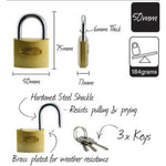 Duramax Brass-Plated Padlock | 50mm XLARGE Lock automotive,