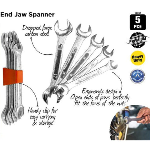 Duramax Double-End Spanner | 5pc Steel Hand Tool automotive,