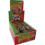 Display box of Fini Roller watermelon-flavored candy rolls.