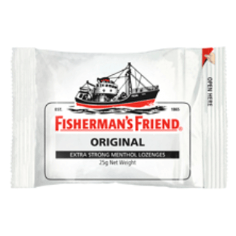 Package of Fisherman’s Friend Original extra strong menthol lozenges.