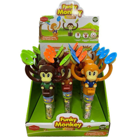 Funky Monkey - Clapping Toy with Candy 8g (x12 Toys) - nutsandsweets.com.au