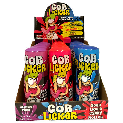 GOB Licker- Sour Candy Roller 60mL (12 pack) - nutsandsweets.com.au