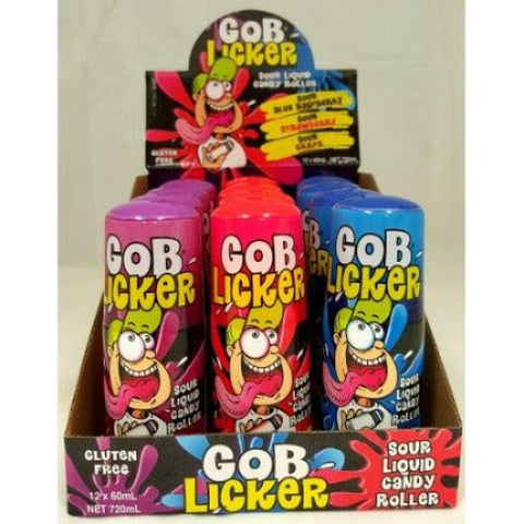 GOB Licker- Sour Candy Roller 60mL (12 pack) - nutsandsweets.com.au