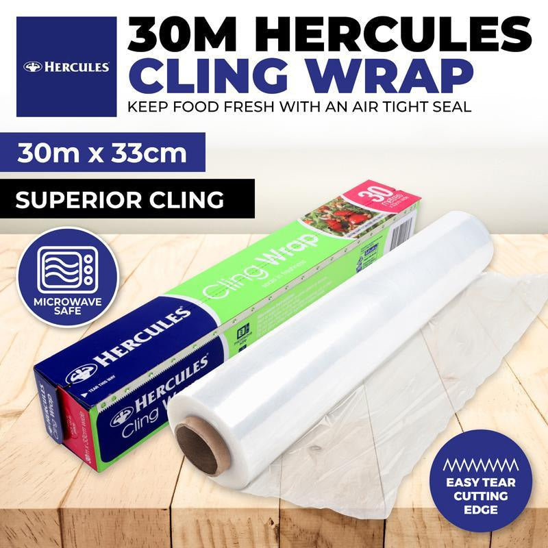 HERCULES Cling Wrap 30M x 33cm - nutsandsweets.com.au