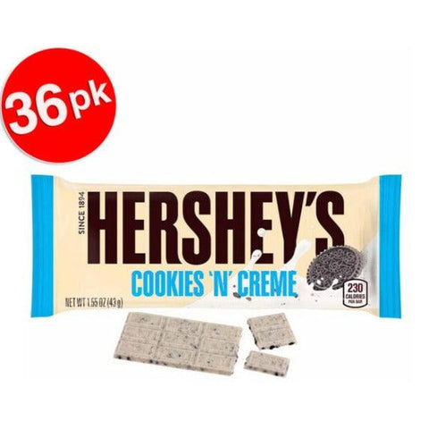 Hershey's Cookies and Cream 43G X 36 - nutsandsweets.com.au