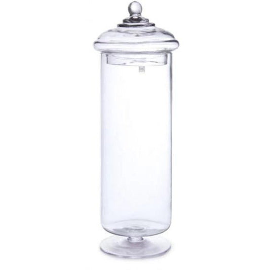 Homewares Candy Buffet Tall Circular Glass Jar w/Lid - nutsandsweets.com.au