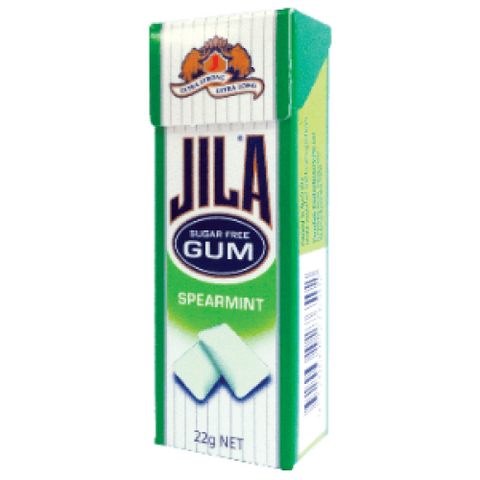 JILA® Sugar Free Gum Spearmint 22g X 18 - nutsandsweets.com.au