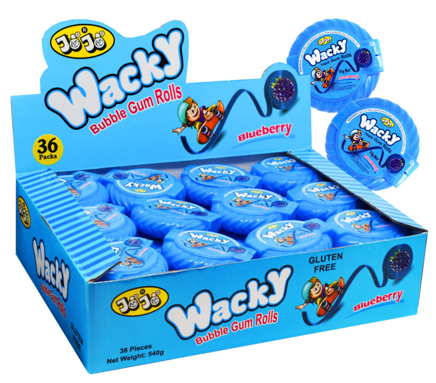 JOJO Wacky Bubblegum Tape Blueberry 36 Pack (15g)