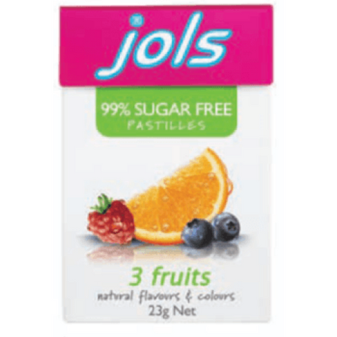 Jols 3 fruits 23g X 18 - nutsandsweets.com.au