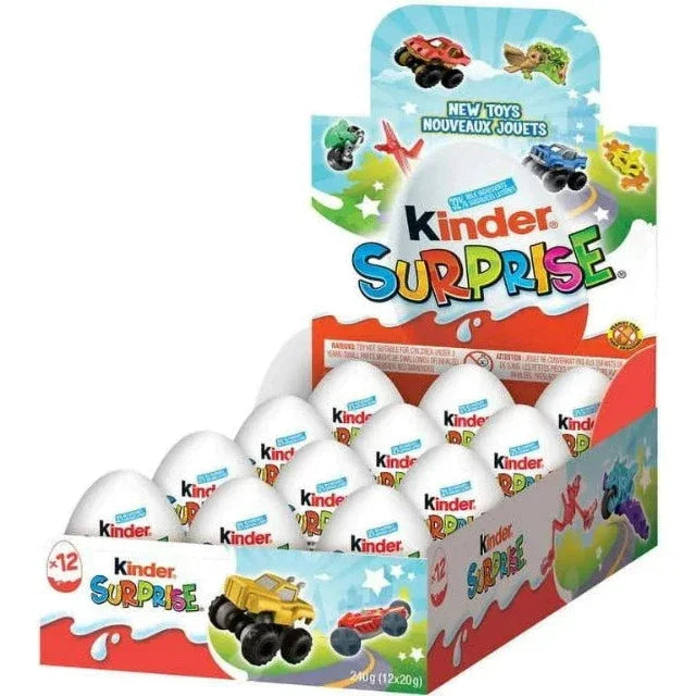 Kinder Surprise 20G X 48 bulk candy, chocolate, halal,