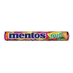 Colorful roll of Mentos fruit-flavored chewy candies.