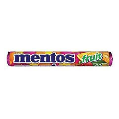 Colorful roll of Mentos fruit-flavored chewy candies.