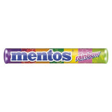 A colorful roll of Mentos Rainbow candy.