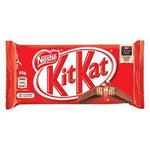 Kit Kat chocolate bar in its red packaging.