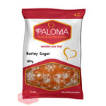 A bag of Paloma brand barley sugar confectionery weighing 180 grams.