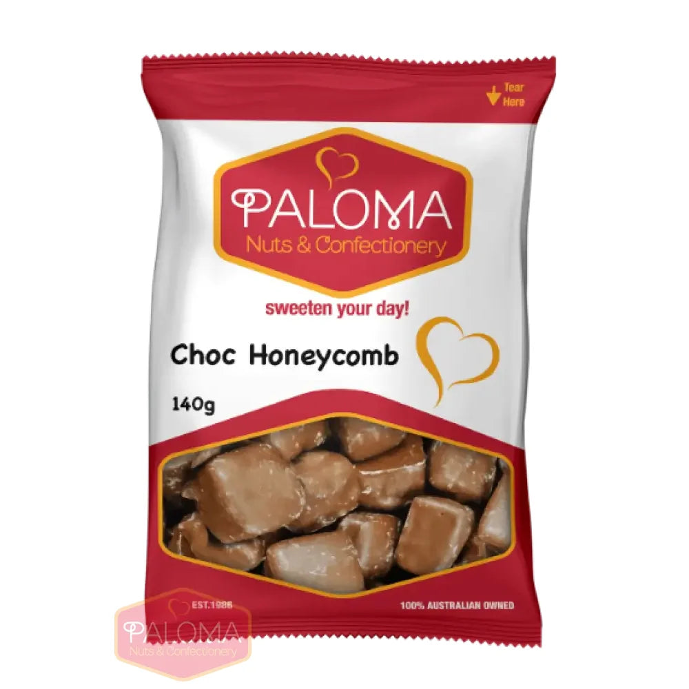 Bag of Paloma brand chocolate honeycomb confectionery.