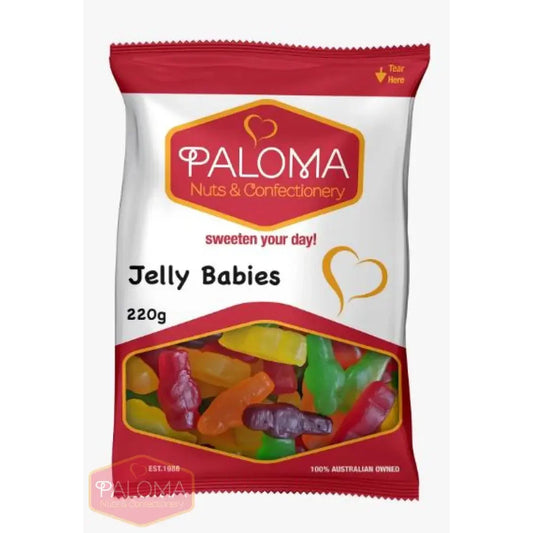 Bag of colorful Jelly Babies candy from Paloma Nuts & Confectionery.