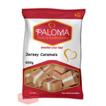 Bag of Paloma brand Jersey Caramels confectionery.