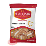 Bag of Paloma brand Jersey Caramels confectionery.