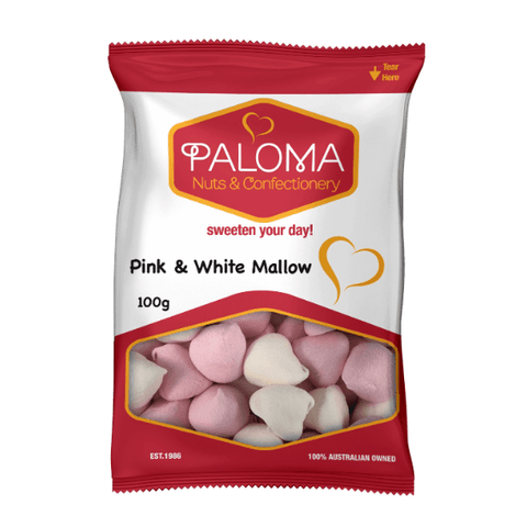 Paloma Pink & White Mallows - nutsandsweets.com.au