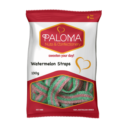 Paloma Sour Watermelon Straps - nutsandsweets.com.au