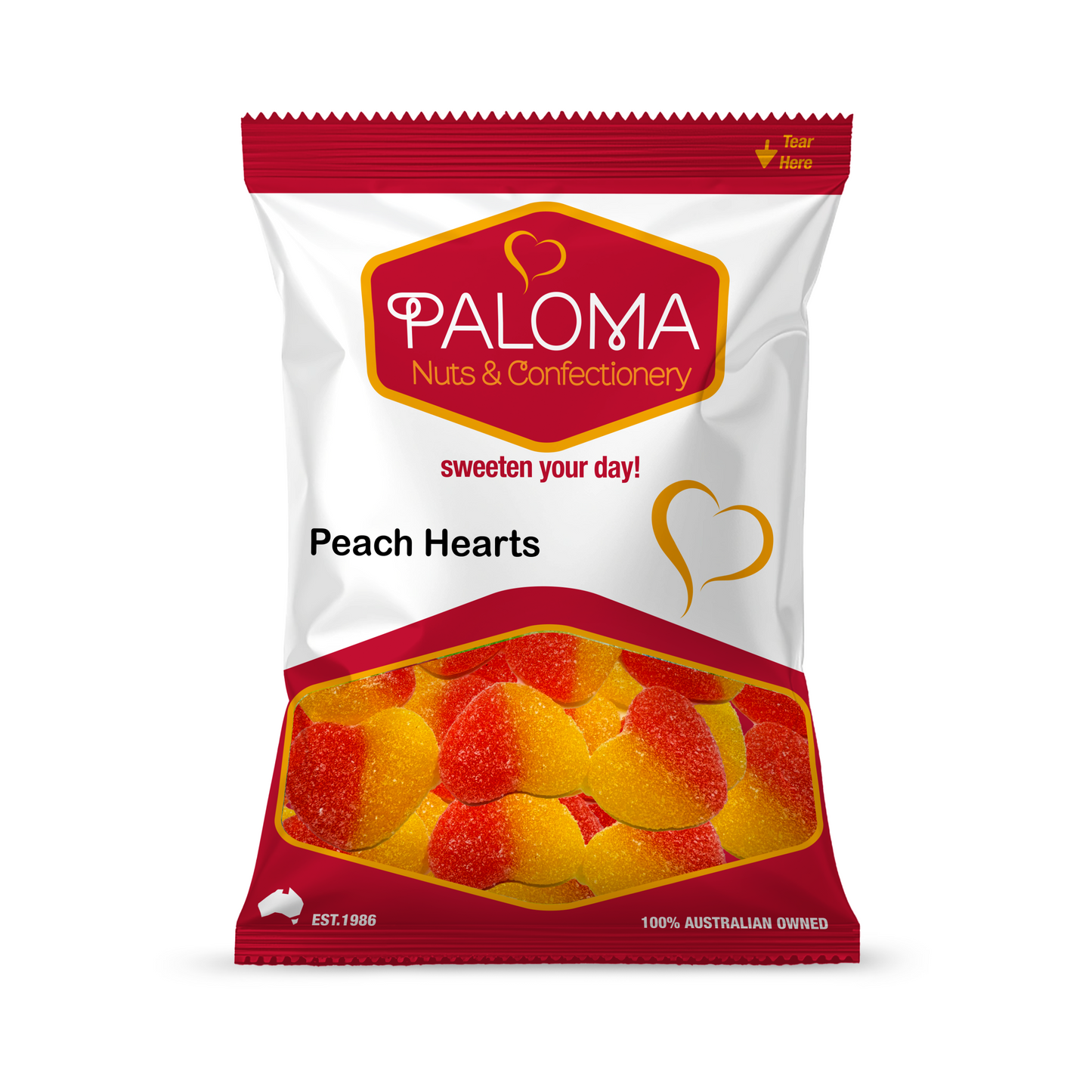 Paloma Sour Peach Hearts