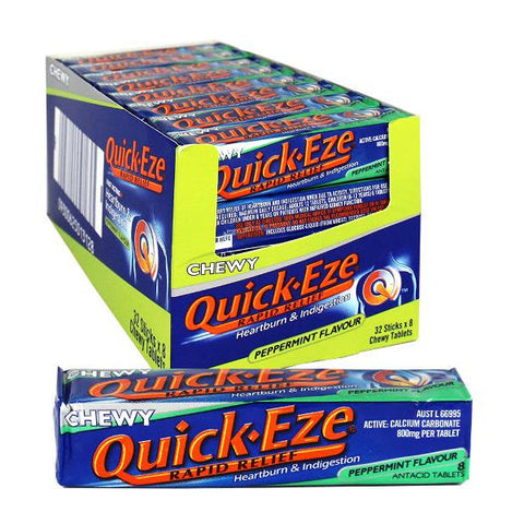 Chemist - Quick-Eze Chewy Peppermint 32 pack - nutsandsweets.com.au