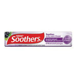 Package of Nestlé Soothers medicated lozenges in blackcurrant flavor with vitamin C.