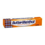 Box of Butter-Menthol throat lozenges with orange packaging.