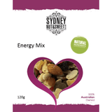 Package of Sydney Nut & Sweet Energy Mix containing a variety of nuts and dried fruits.