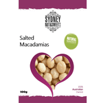 Package of salted macadamia nuts from Sydney Nut & Sweet Co.