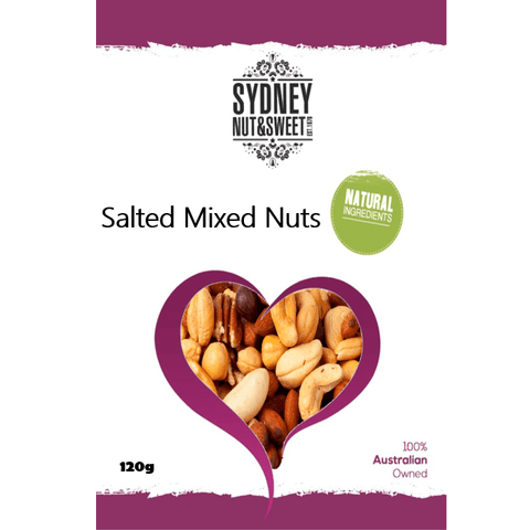 Package of salted mixed nuts from Sydney Nut & Sweet Co.